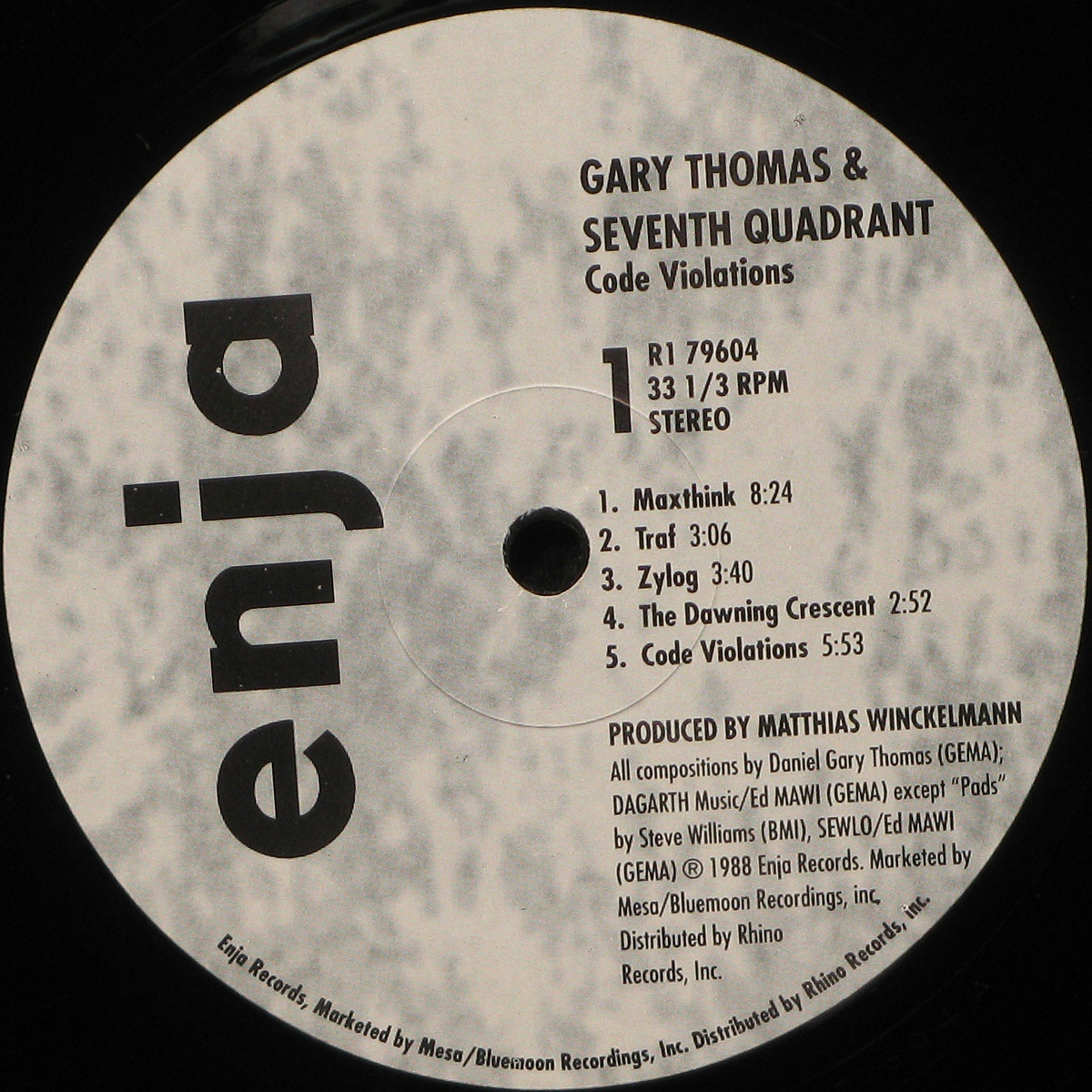 LP Gary Thomas / Seventh Quadrant — Code Violations фото 2