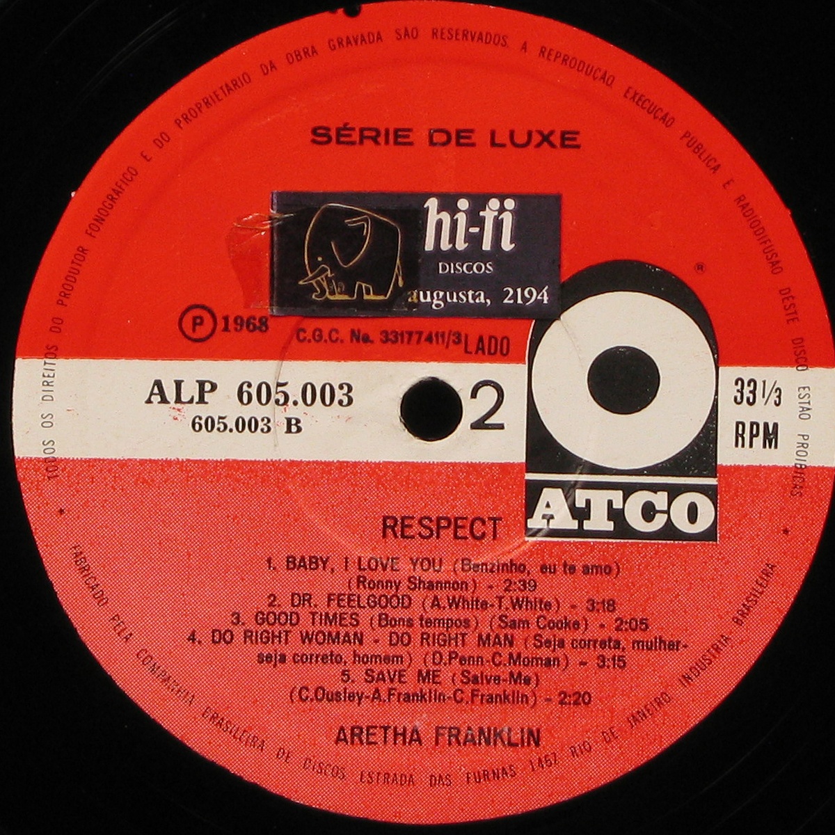 LP Aretha Franklin — Respect (mono) фото 3