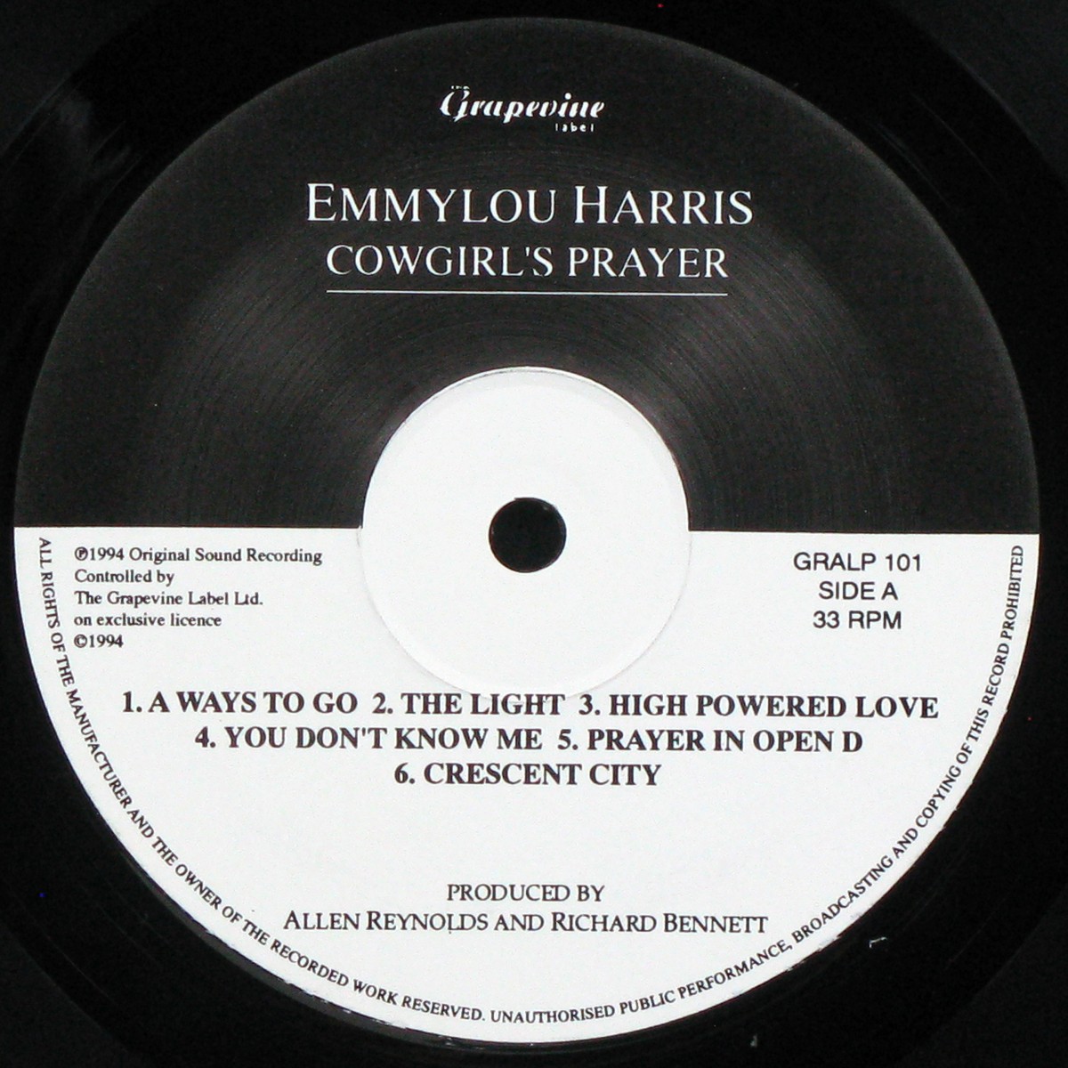 LP Emmylou Harris — Cowgirl's Prayer фото 3
