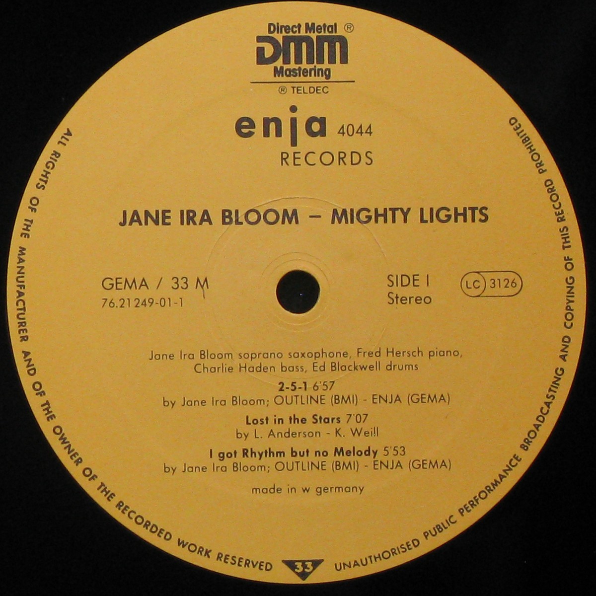LP Jane Ira Bloom — Mighty Lights фото 2