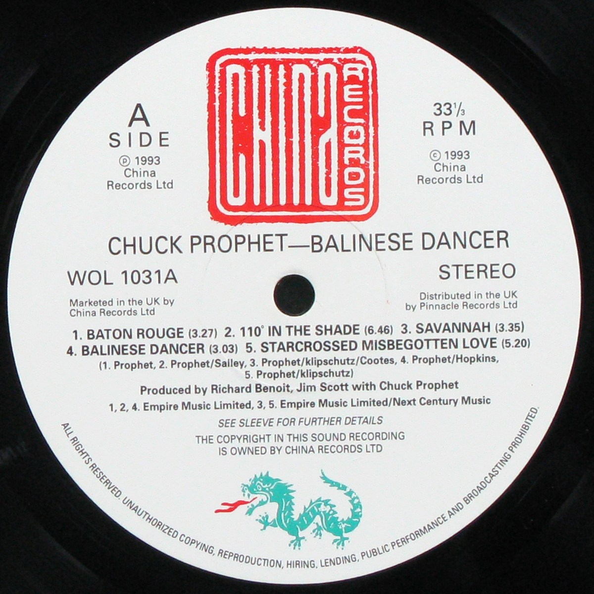 LP Chuck Prophet — Balinese Dancer фото 3