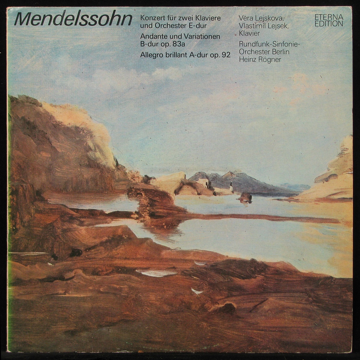 LP Heinz Rogner / Vera Lejskova / Vlastimil Lejsek — Mendelssohn: Konzert Für Zwei Klaviere Und Orchester E-dur фото