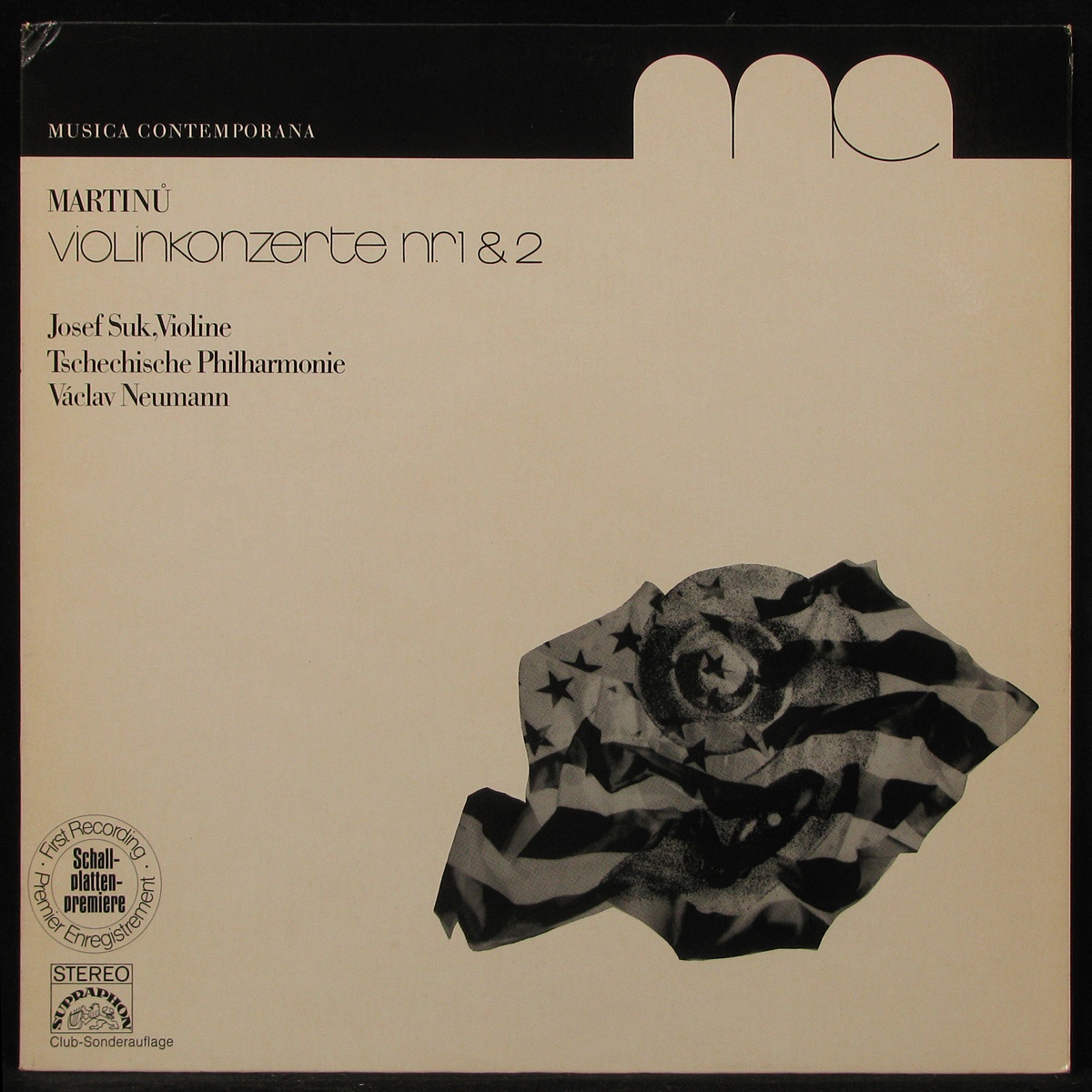 LP Josef Suk / Vaclav Neumann — Martinu: Violinenkonzerte Nr. 1 & 2 (club edition) фото