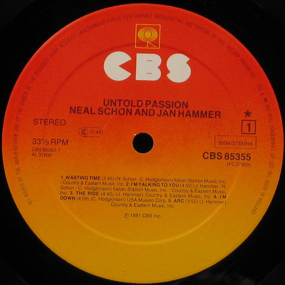LP Neal Schon & Jan Hammer — Untold Passion фото 2