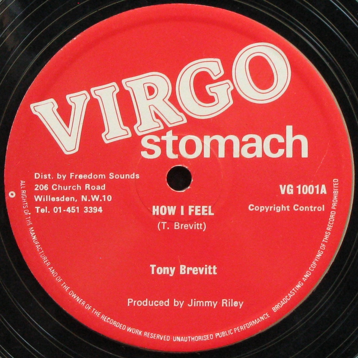 LP Tony Brevett — How I Feel (maxi, coloured vinyl) фото 3