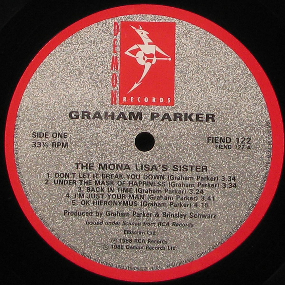 LP Graham Parker — Mona Lisa's Sister фото 2