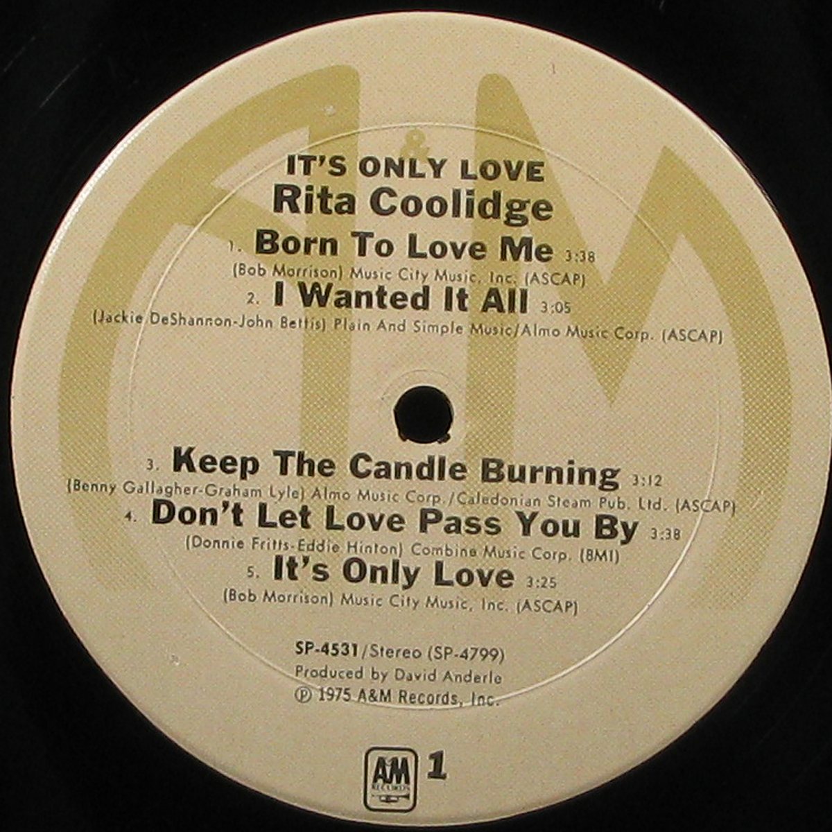 LP Rita Coolidge — It's Only Love фото 2