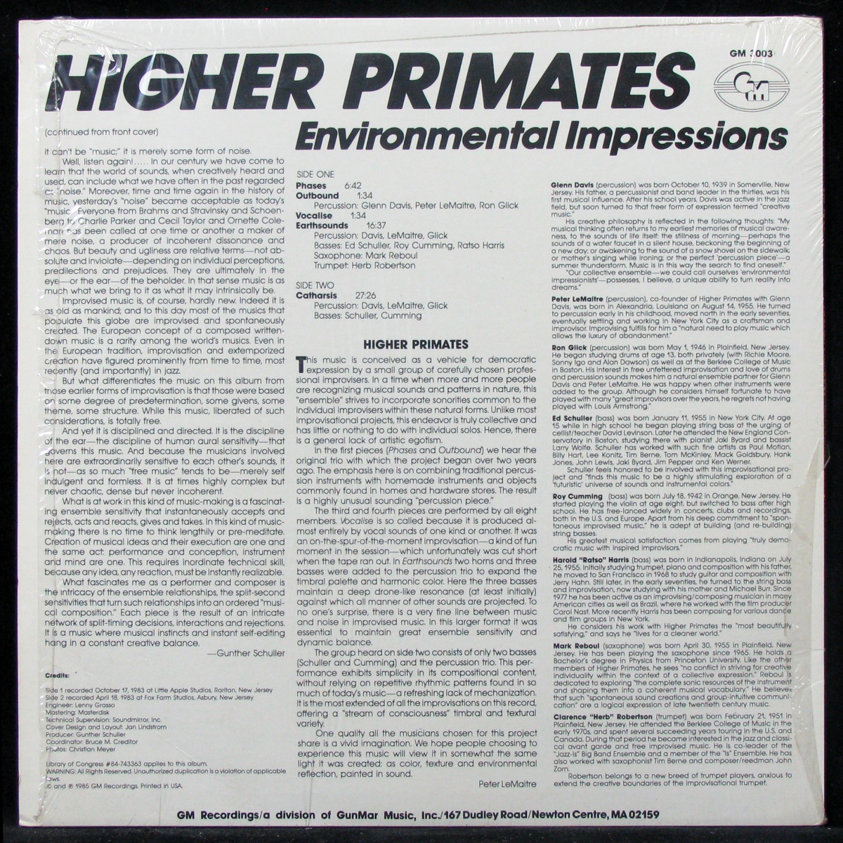 LP Higher Primates — Environmental Impressions фото 2