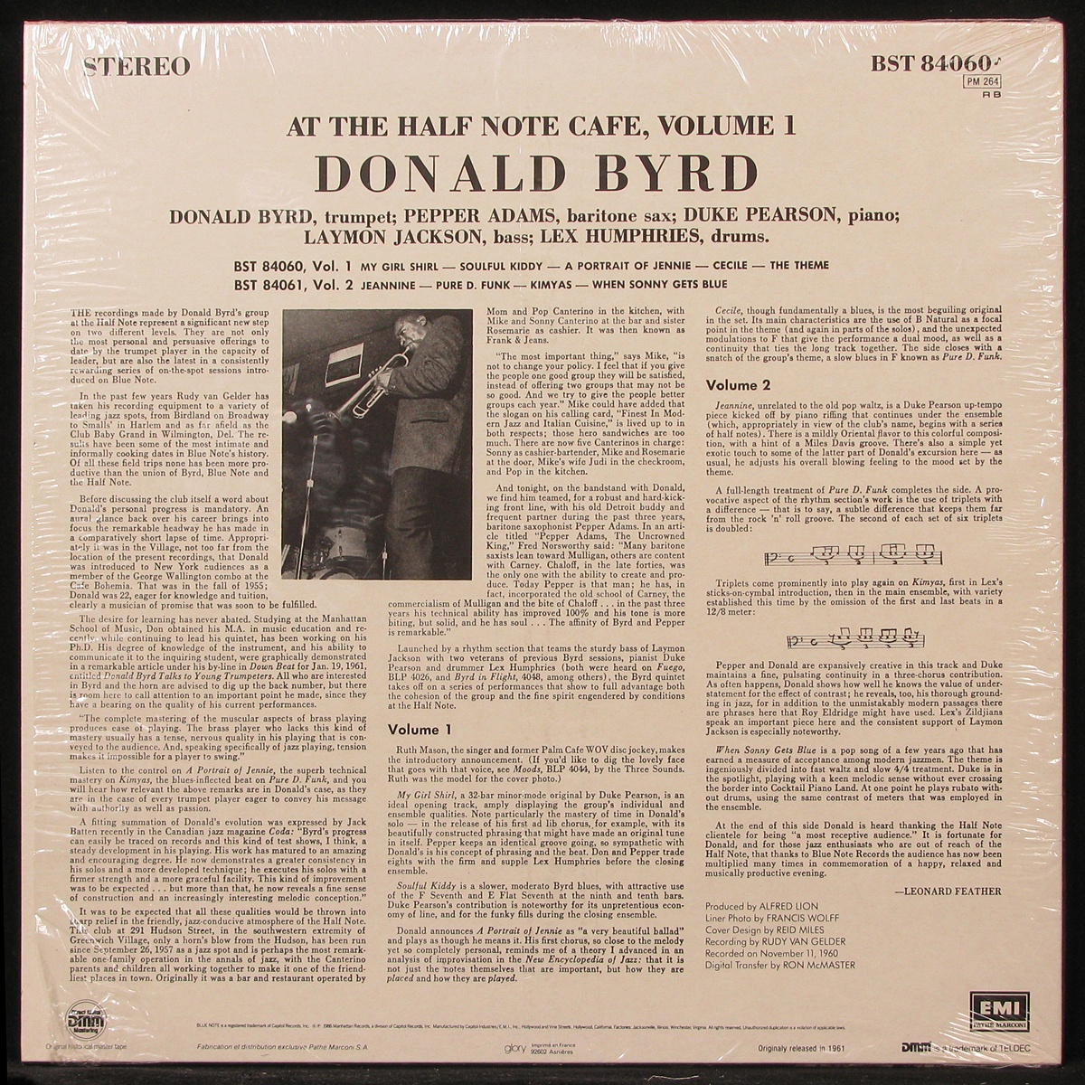 LP Donald Byrd — At The Half Note Cafe, Vol.1 фото 3
