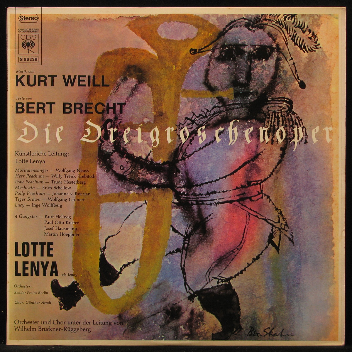 LP Lotte Lenya + V/A — Kurt Weill / Bert Brecht: Die Dreigroschenoper (2LP) фото