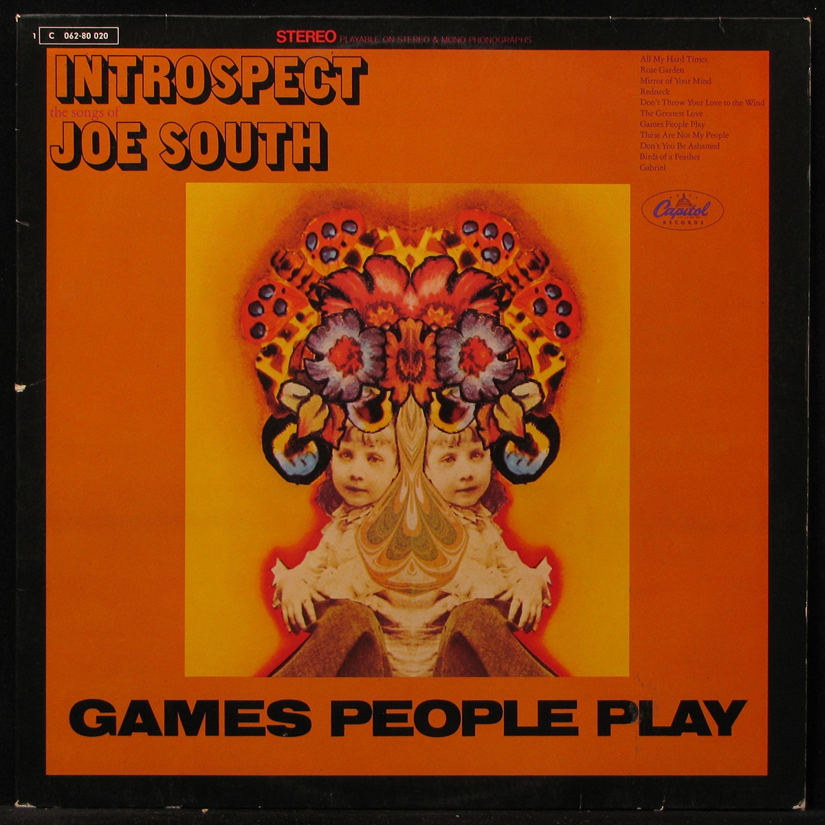 Пластинка Joe South - Introspect, 1969, EX+/NM, 296233