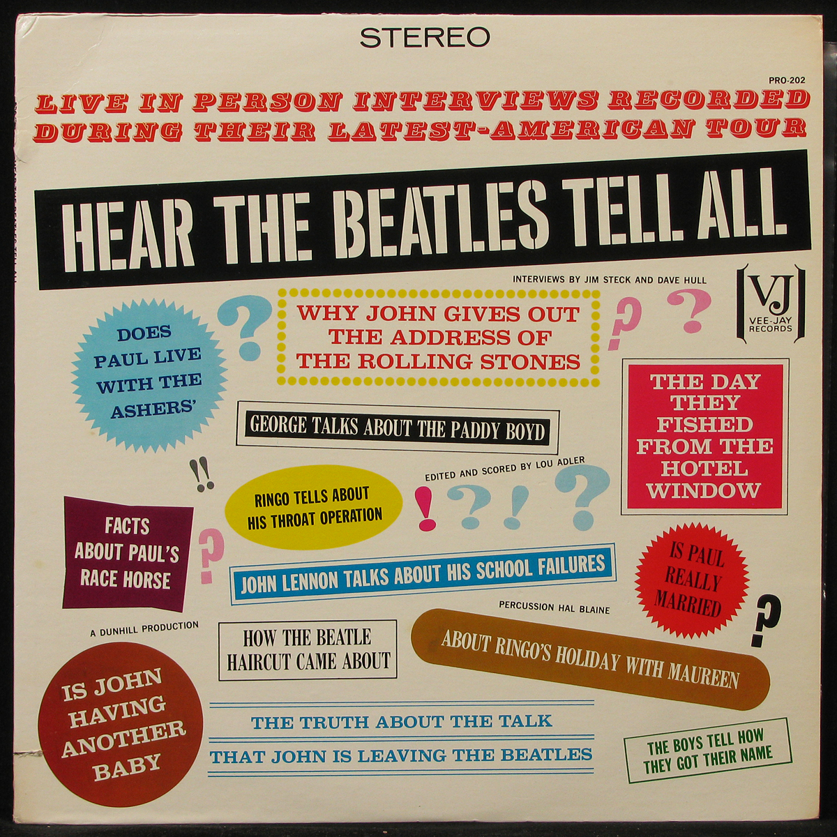 LP Beatles — Hear The Beatles Tell All фото