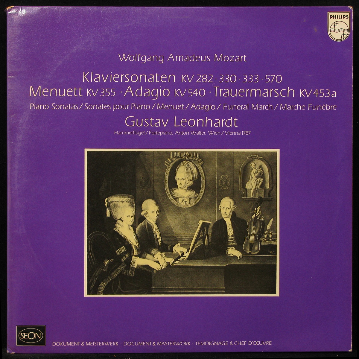 LP Gustav Leonhardt — Mozart.  Klaviersonaten (2LP) фото