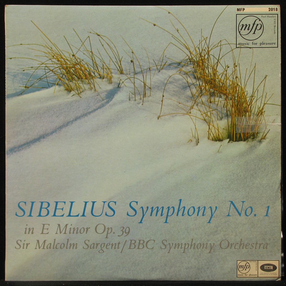 LP Malcolm Sargent / BBC Symphony Orchestra — Sibelius. Symphony No. 1 In E Minor Op. 39 фото