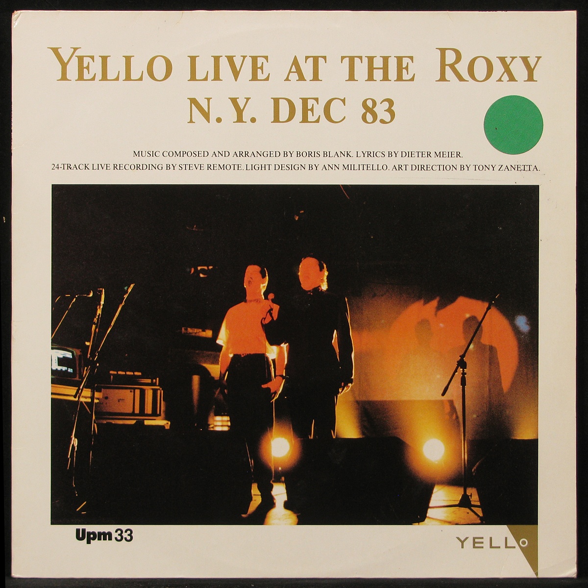 LP Yello — Live At The Roxy N.Y. Dec 83 (maxi) фото