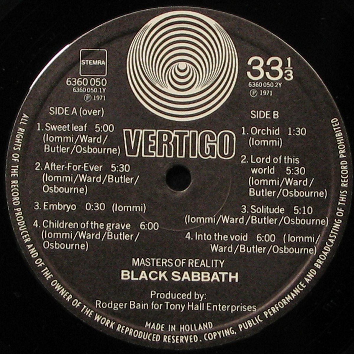 LP Black Sabbath — Master Of Reality (+ giant poster) фото 5