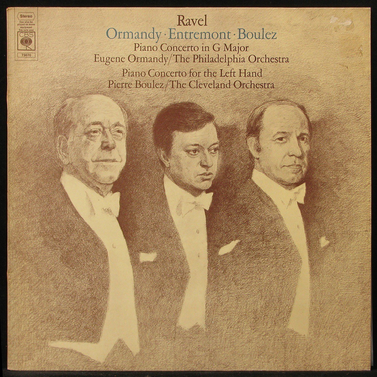 LP Ormandy / Entremont / Boulez — Ravel: Piano Concertos фото