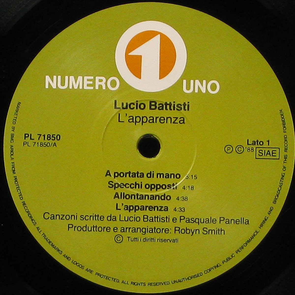 LP Lucio Battisti — L'Apparenza фото 2