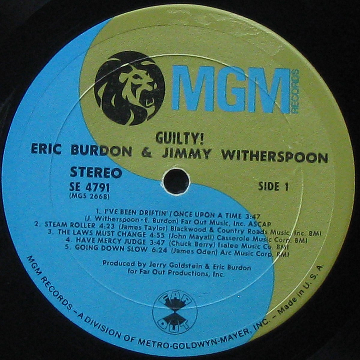LP Eric Burdon / Jimmy Witherspoon — Guilty! фото 2