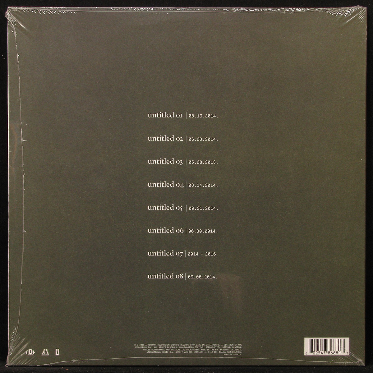 LP Kendrick Lamar — Untitled Unmastered фото 2