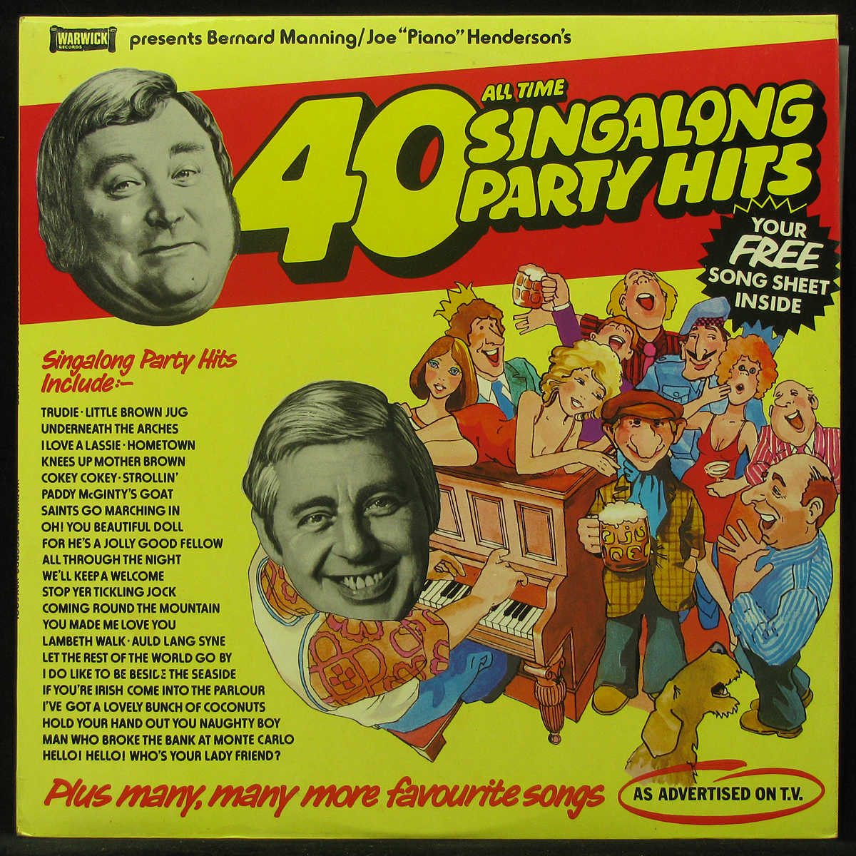 LP Bernard Manning & Joe 'Piano' Henderson — 40 All Time Singalong Party Hits фото