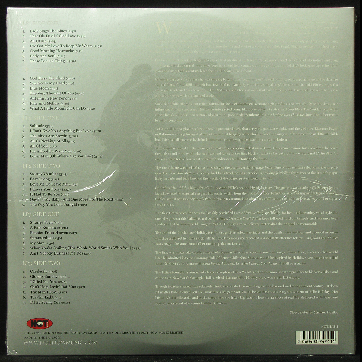 LP Billie Holiday — Platinum Collection (3LP, coloured vinyl) фото 2