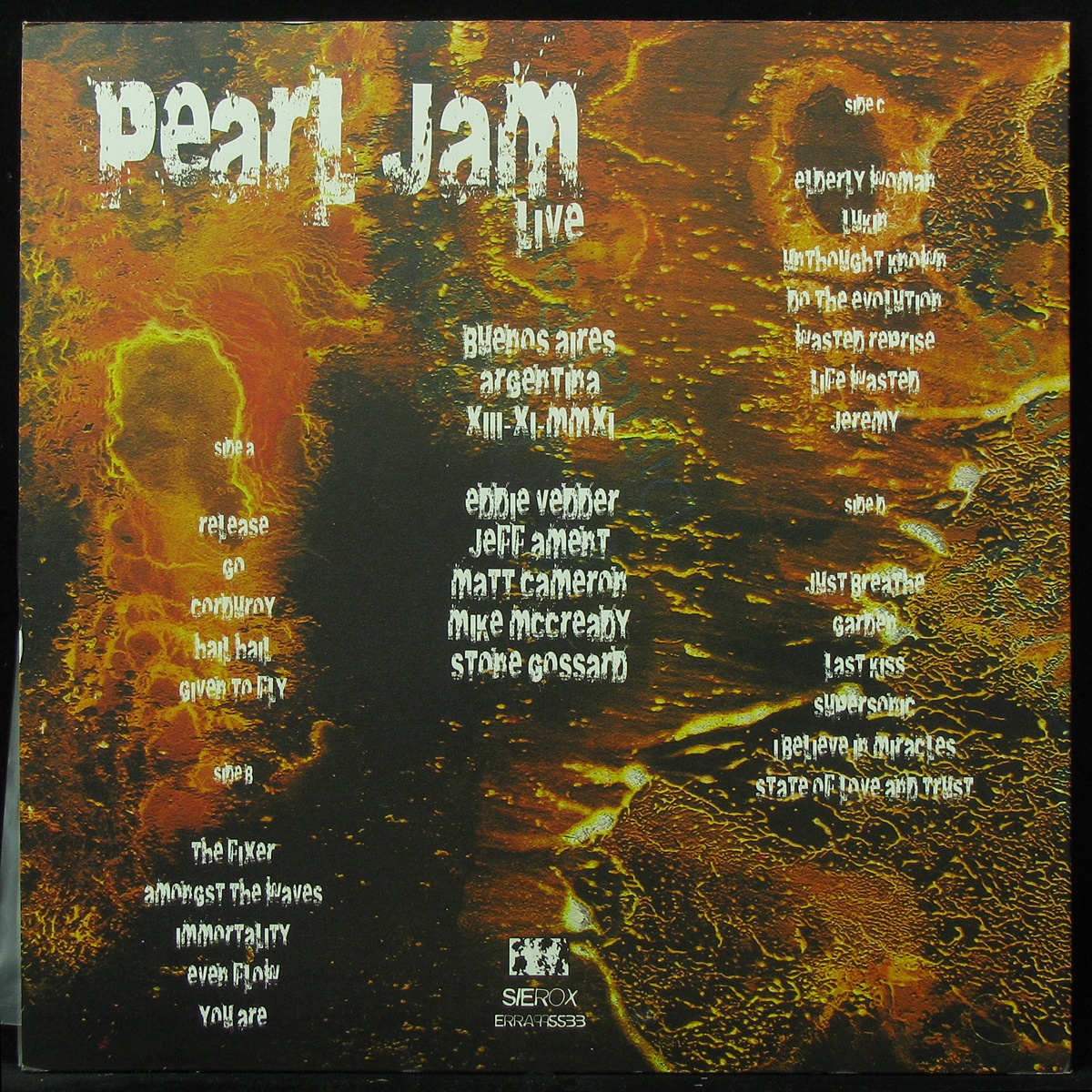 LP Pearl Jam — Yellow Blood (2LP, coloured vinyl) фото 2