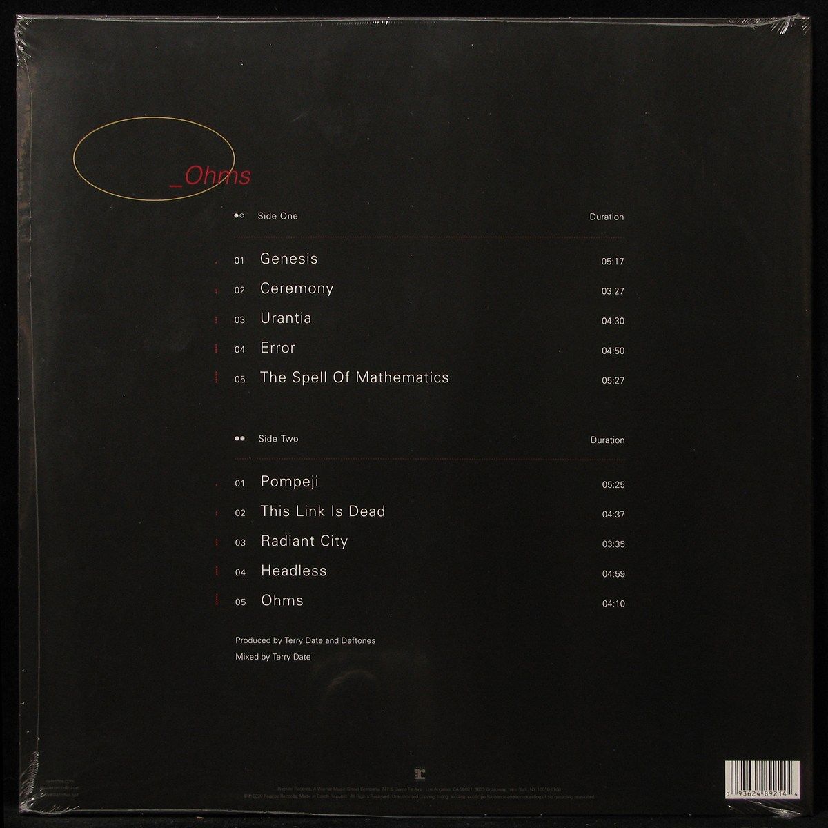 LP Deftones — Ohms фото 2