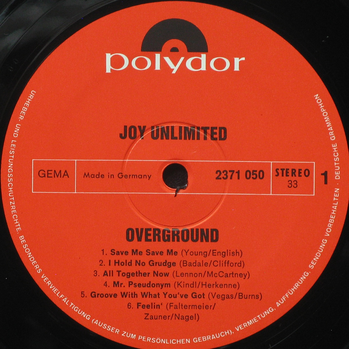 LP Joy Unlimited — Overground фото 3