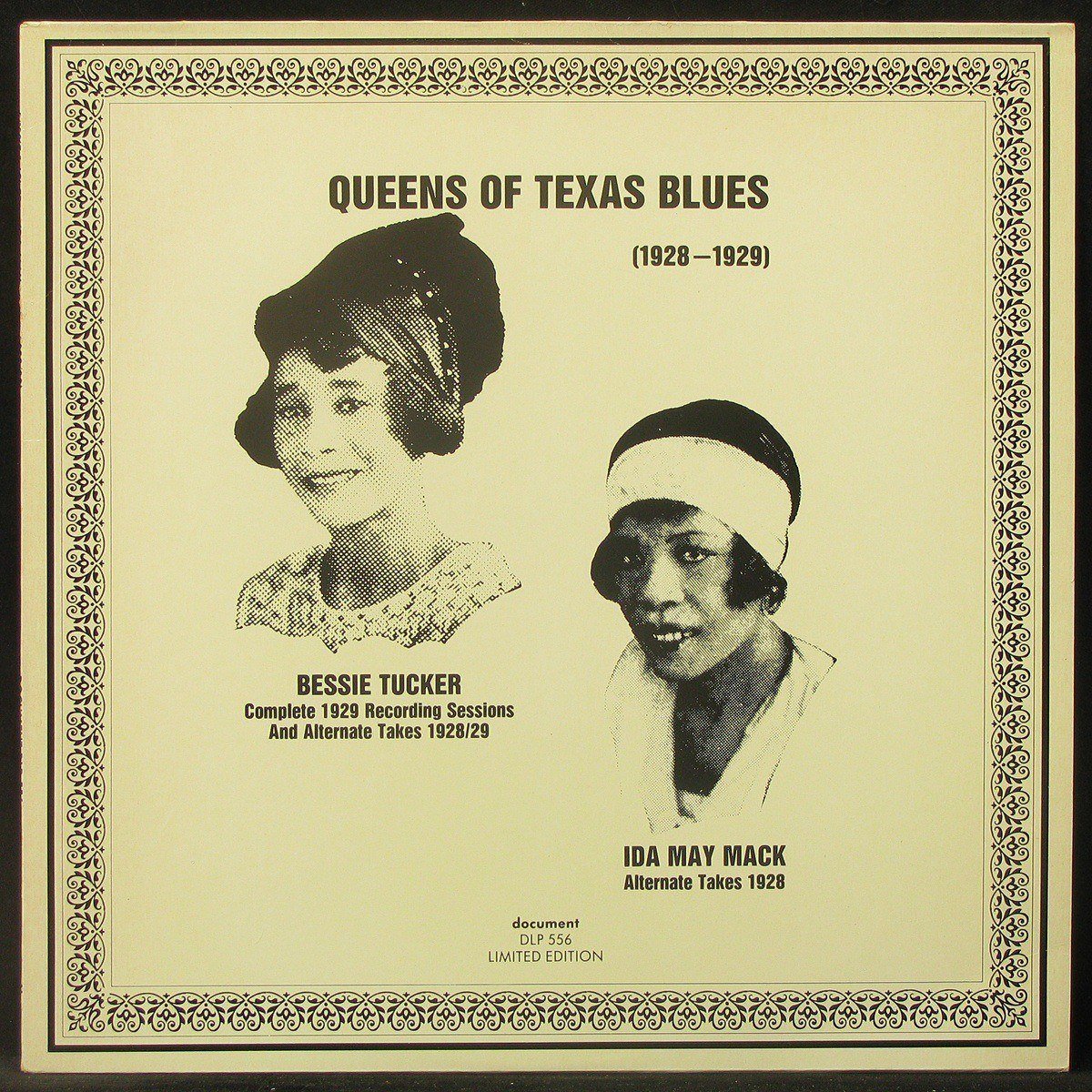 LP Bessie Tucker / Ida May Mack — Queens Of Texas Blues (1928-1929) (mono) фото