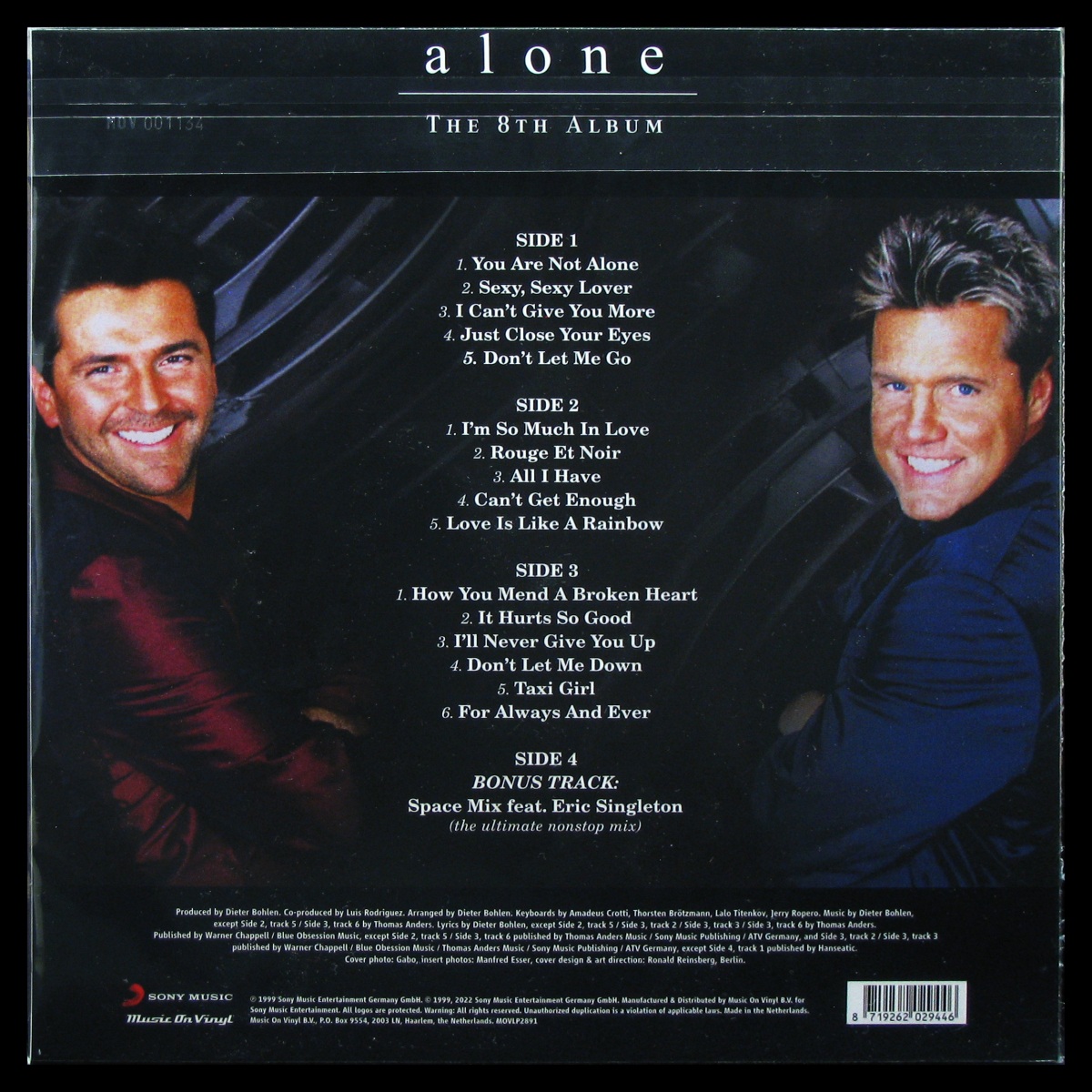 LP Modern Talking — Alone (2LP, coloured vinyl) фото 2