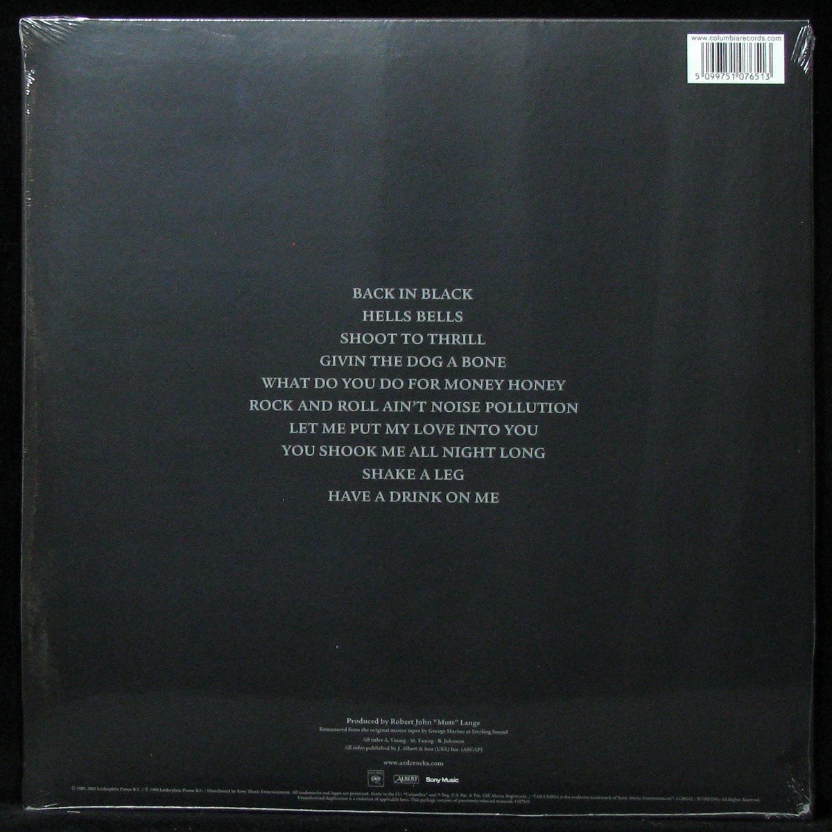 LP AC/DC — Back In Black фото 2