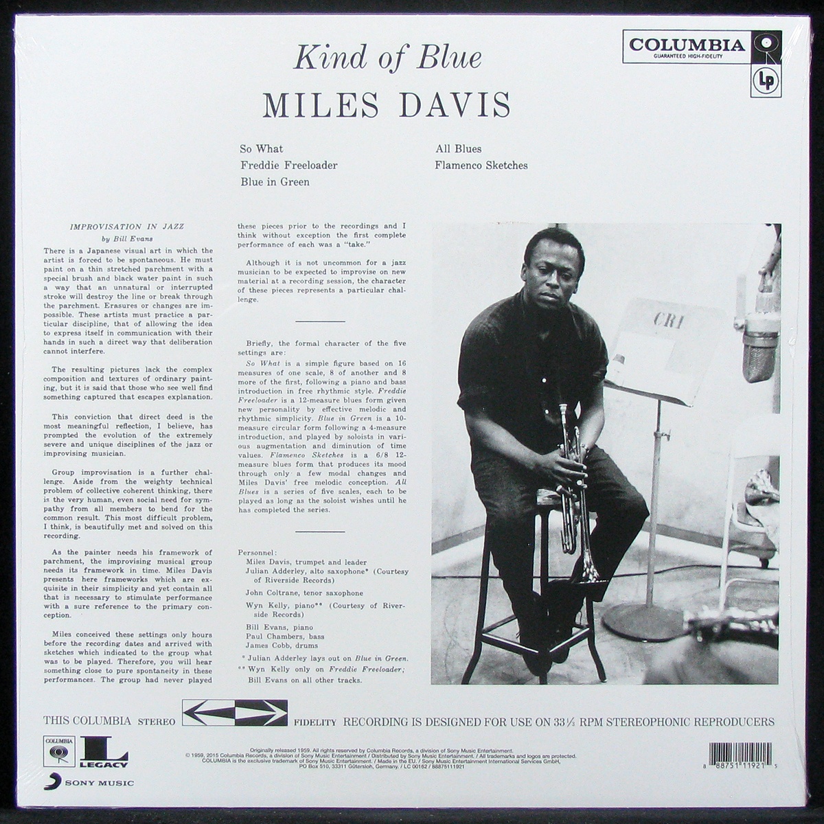 LP Miles Davis — Kind Of Blue фото 2