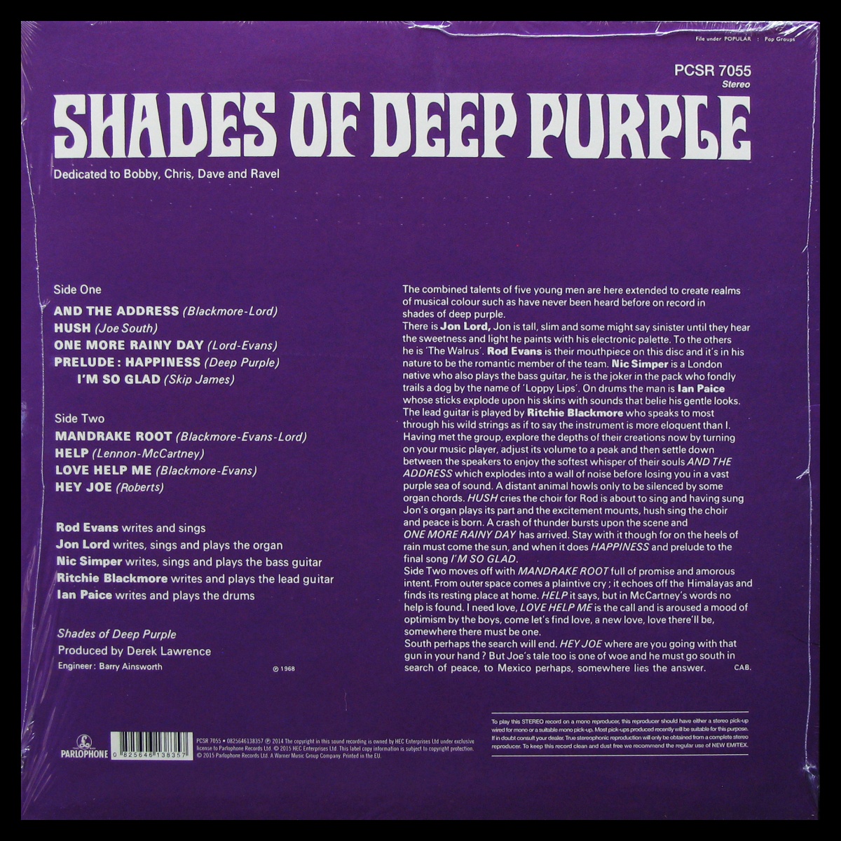 LP Deep Purple — Shades Of Deep Purple фото 2