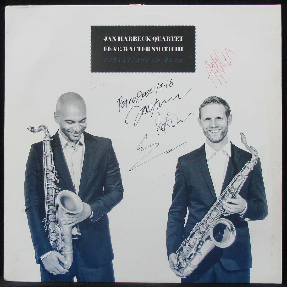 LP Jan Harbeck Quartet / Walter Smith III — Variations In Blue (autographed) фото