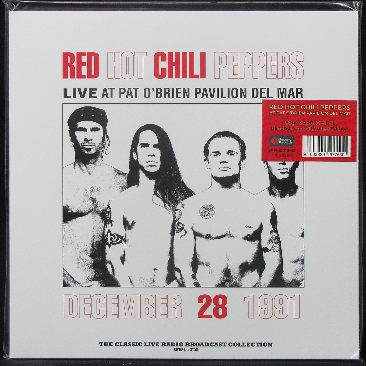 LP Red Hot Chili Peppers — Live At Pat O'Brien Pavilion Del Mar (red marble vinyl) фото
