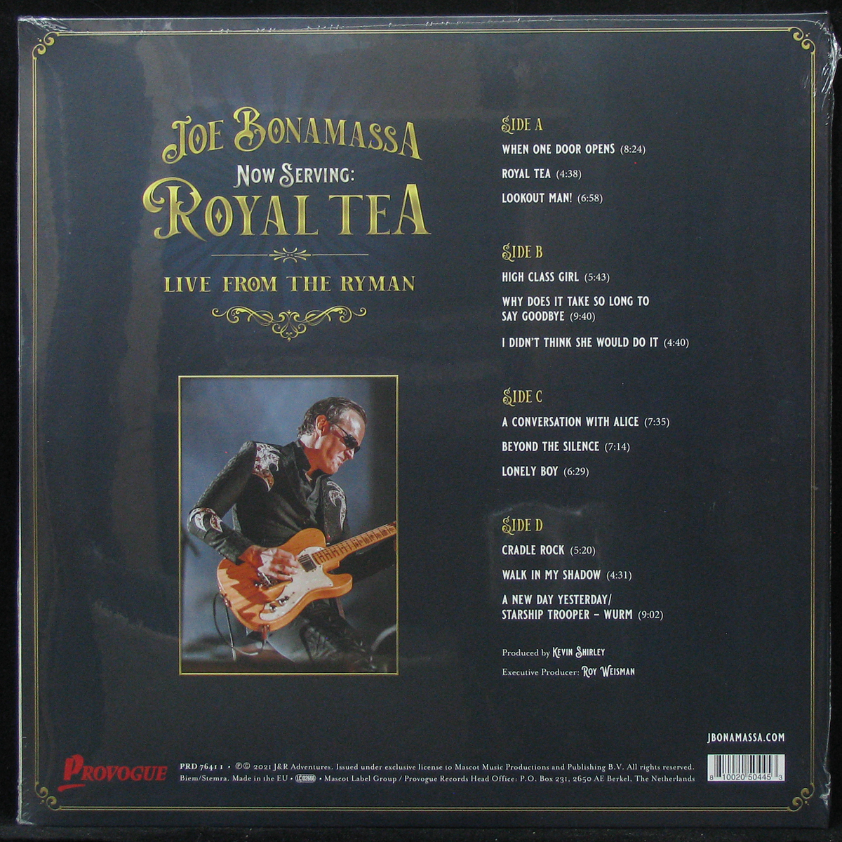 LP Joe Bonamassa — Now Serving: Royal Tea Live From The Ryman (2LP, coloured vinyl) фото 2