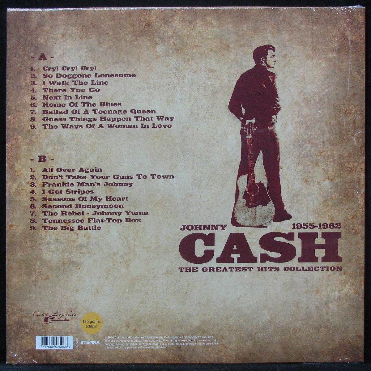 LP Johnny Cash — Greatest Hits Collection (1955-1962) фото 2