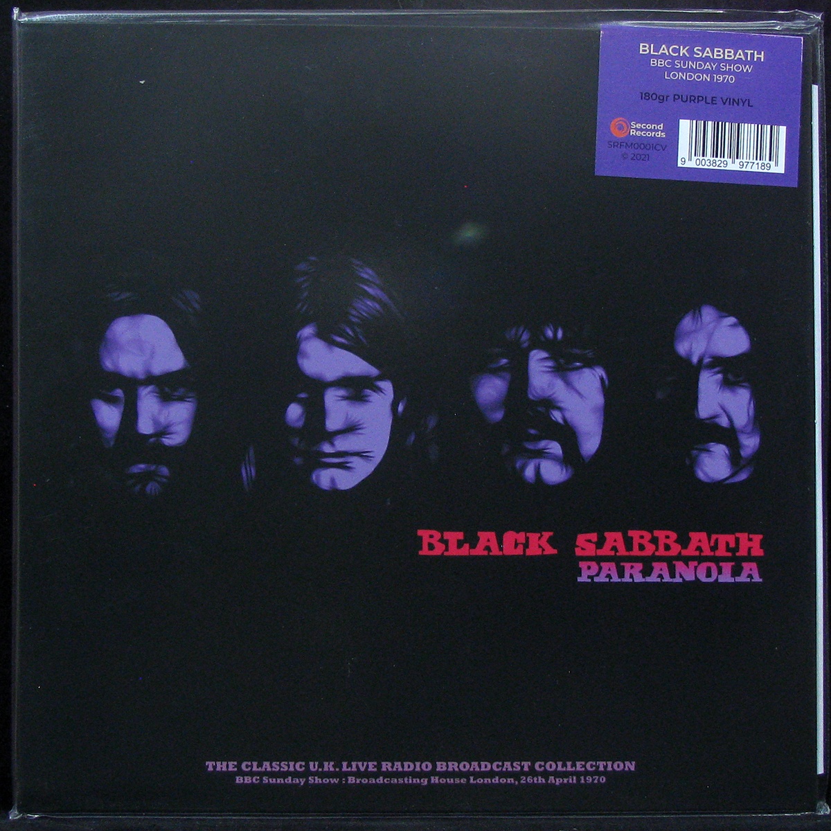LP Black Sabbath — Paranoia (BBC Sunday Show : Broadcasting House London 26th April 1970) (coloured vinyl) фото