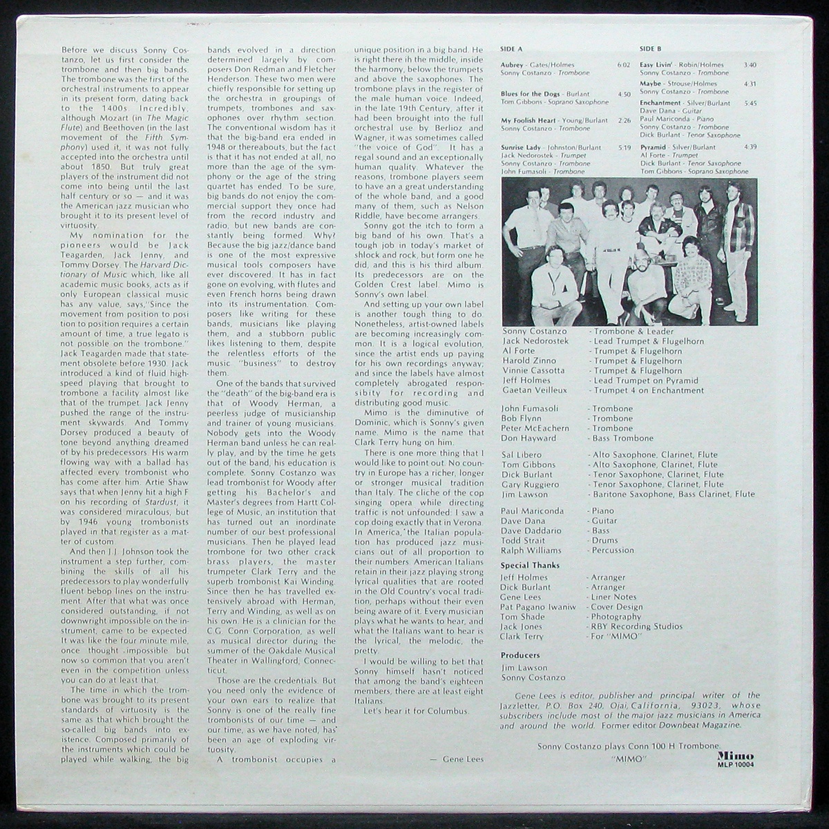 LP Sonny Costanzo — Big Band III фото 2