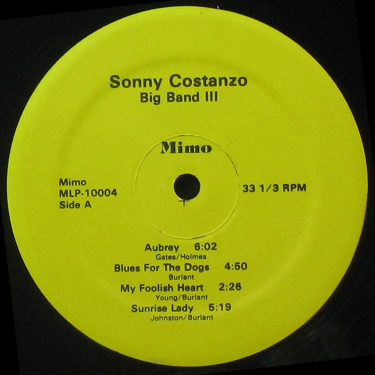 LP Sonny Costanzo — Big Band III фото 3