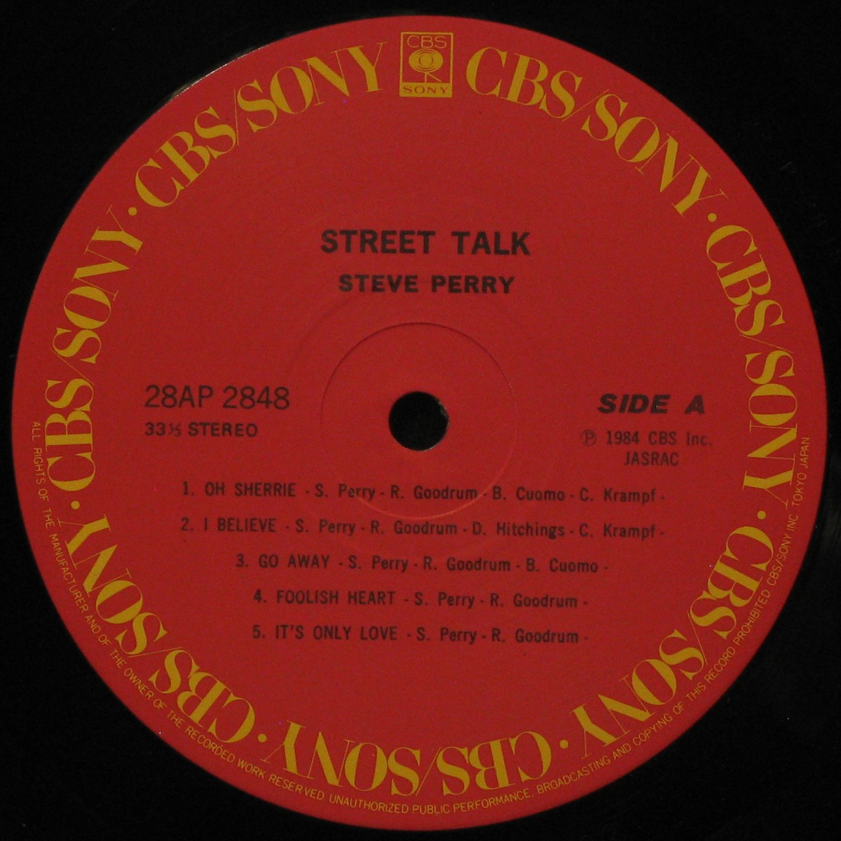 LP Steve Perry — Street Talk (+ obi) фото 2