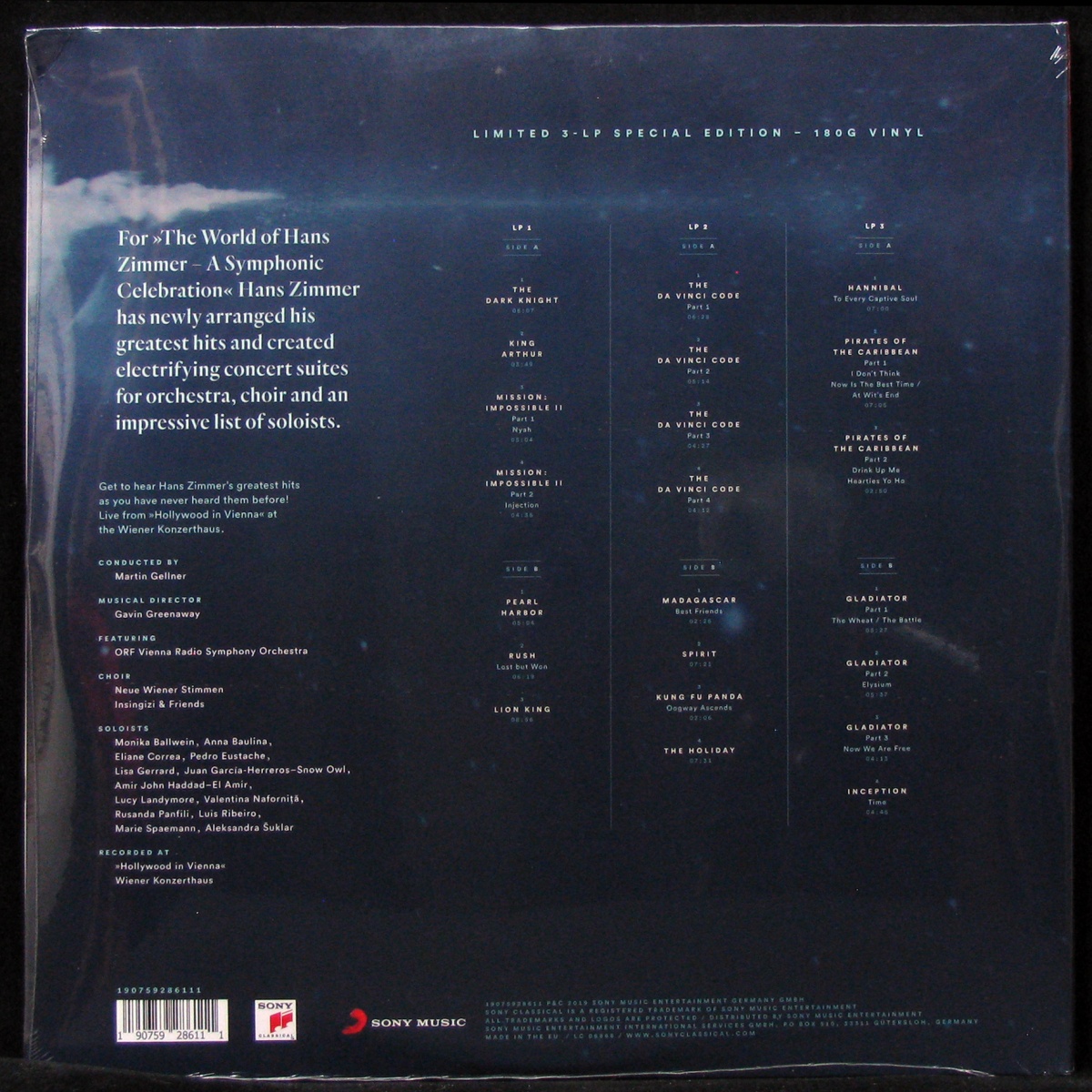 LP Hans Zimmer — World Of Hans Zimmer (A Symphonic Celebration) (3LP) фото 2