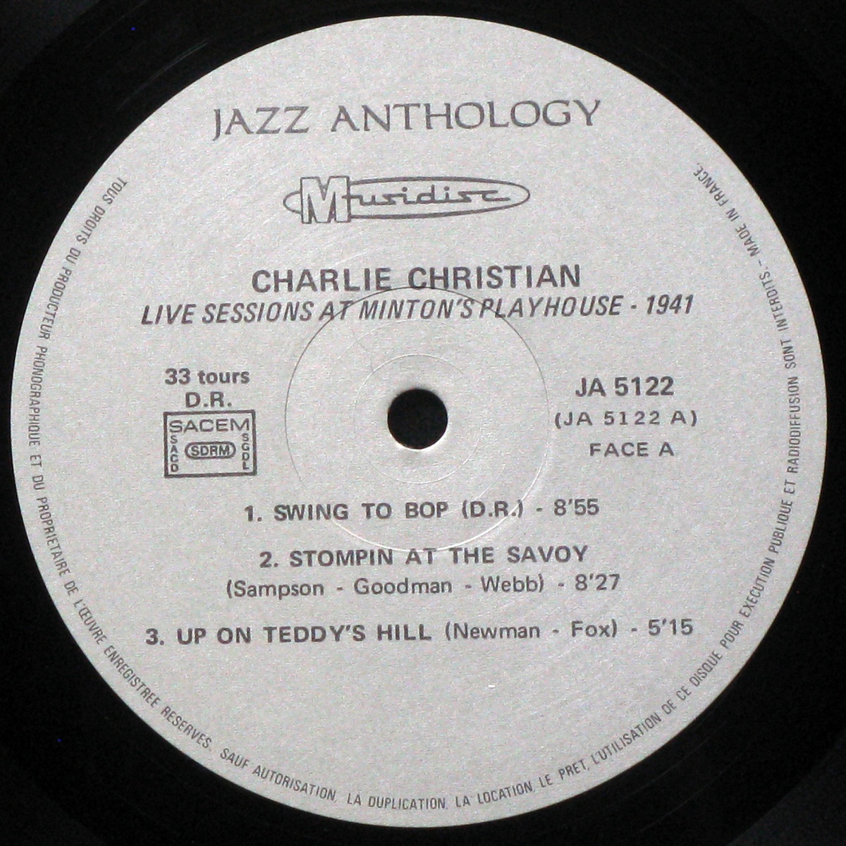 LP Charlie Christian — Live Sessions At Minton's Playhouse - New York - May 1941 фото 2