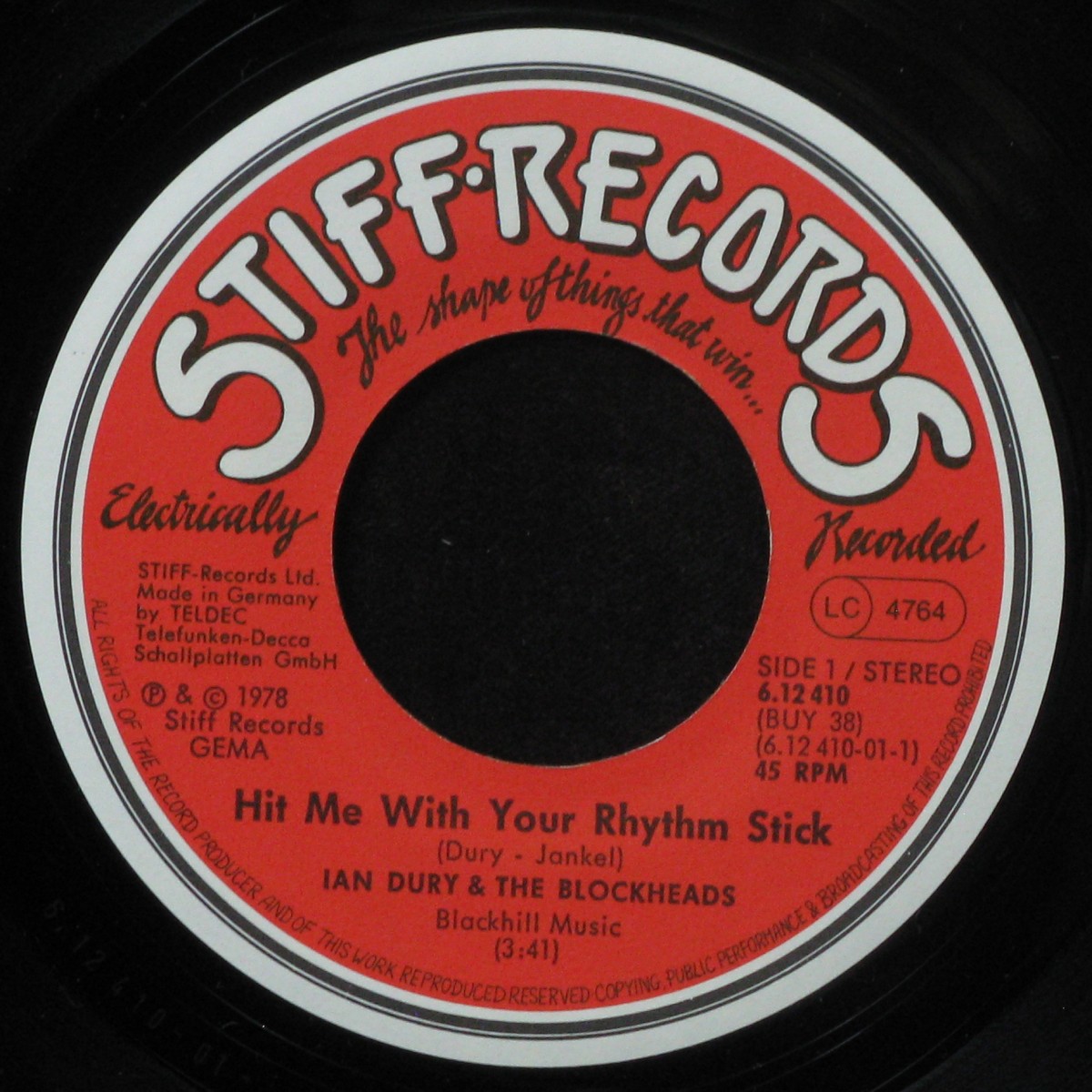 LP Ian Dury & The Blockheads — Hit Me With Your Rhythm Stick (single) фото 2