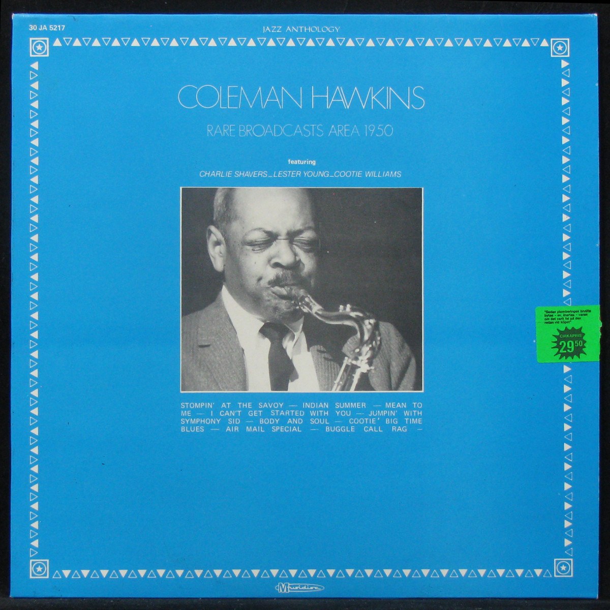 LP Coleman Hawkins — Rare Broadcasts Area 1950 фото