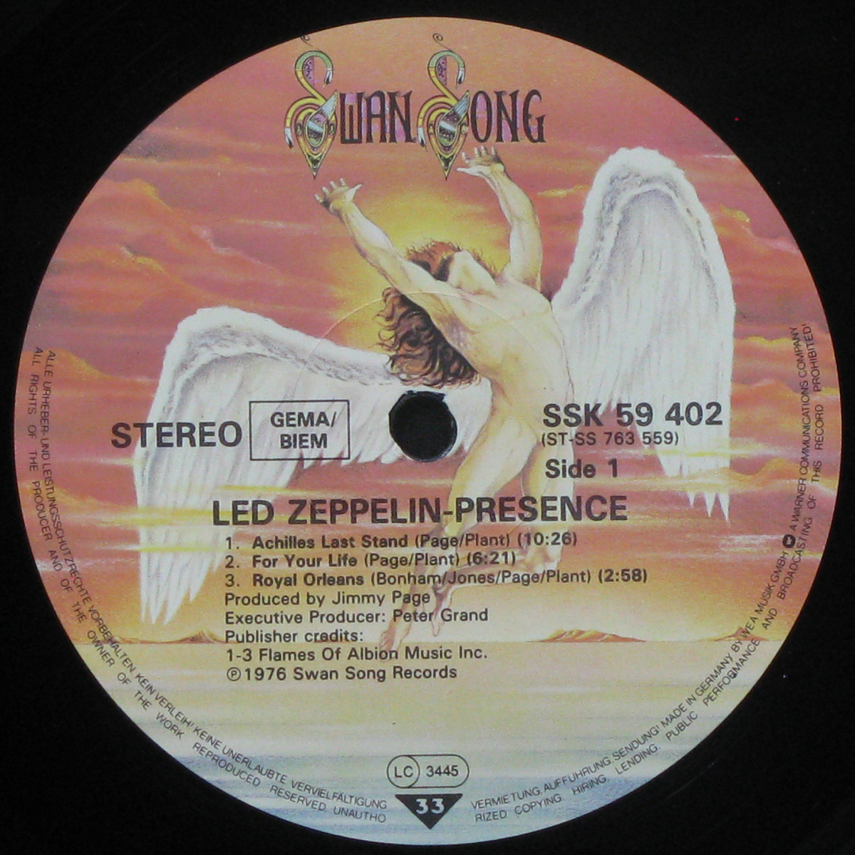 LP Led Zeppelin — Presence фото 3