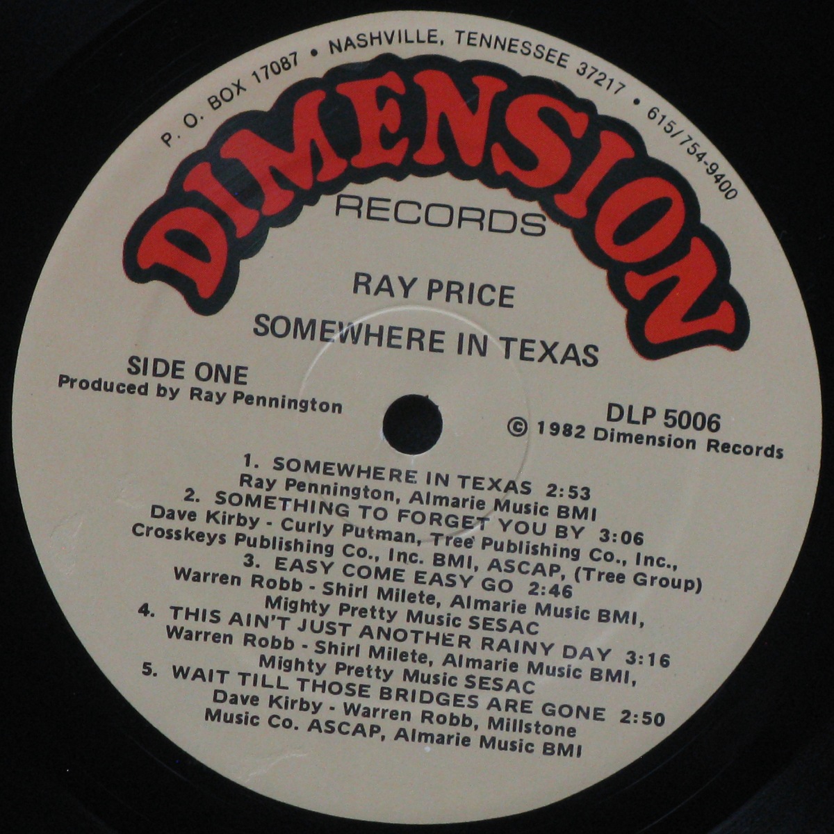 LP Ray Price — Somewhere in Texas фото 2