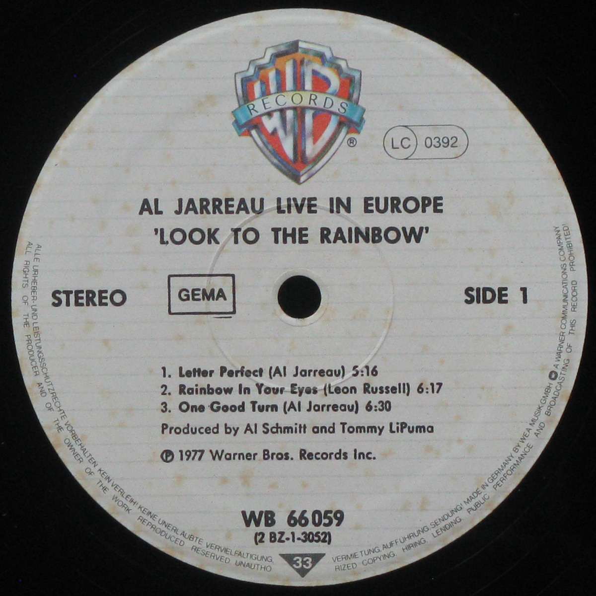 LP Al Jarreau — Look To The Rainbow - Live In Europe (2LP) фото 2