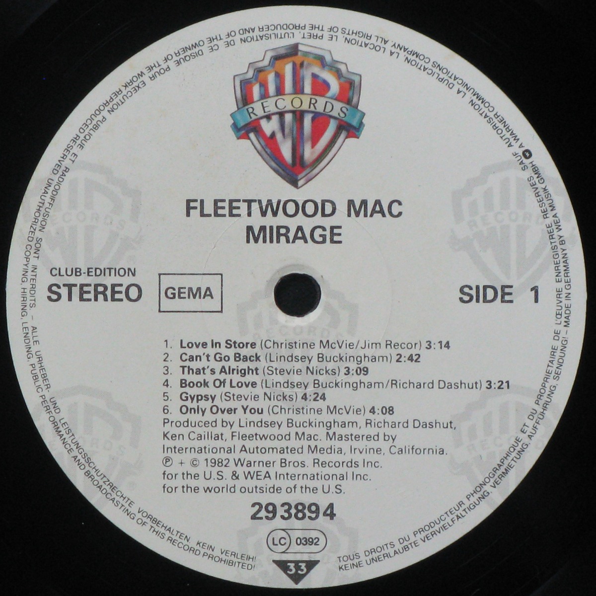 LP Fleetwood Mac — Mirage фото 2